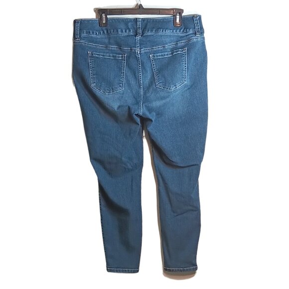 Torrid Denim Jeggings Womens 16S Skinny Medium Wash Faux Pockets 3 Button Front - Picture 3 of 6